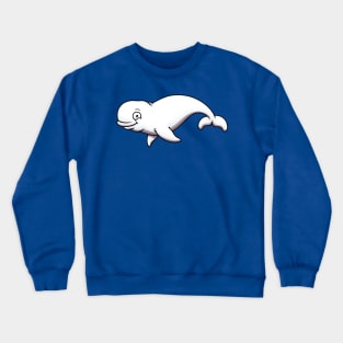 Cute White Whale Crewneck Sweatshirt